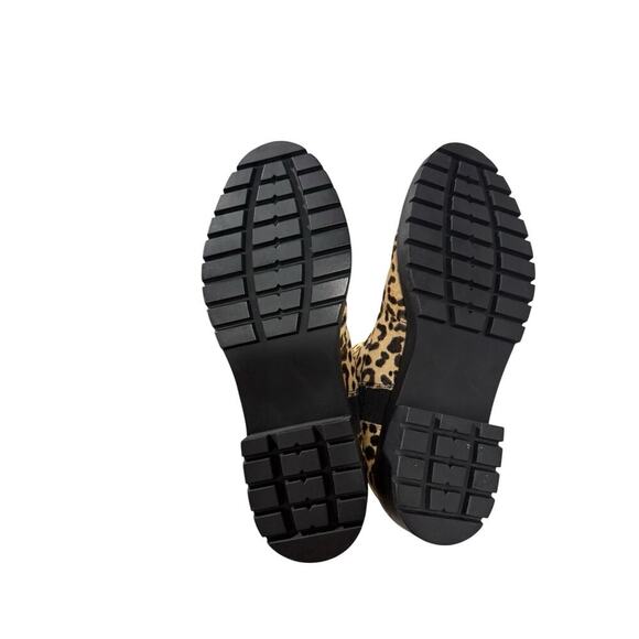 Steve Madden Gliding Leopard Calf Hair Chunky Short Boot Womens Size 9.5 M - Picture 8 of 8